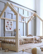 Cama casita montessori MURCIA 90 x 190 de pino macizo - MINIPIU