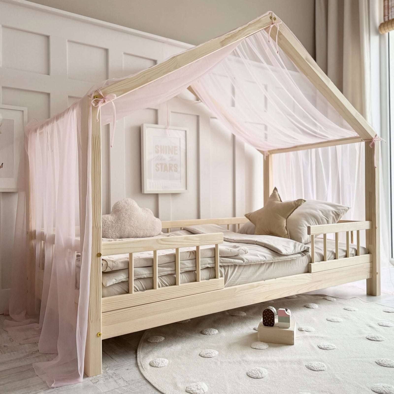 Dosel / tela de gasa cama montessori infantil ✨ - MINIPIU