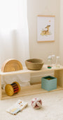 Estantería montessori de madera maciza de 2 estantes - MINIPIU