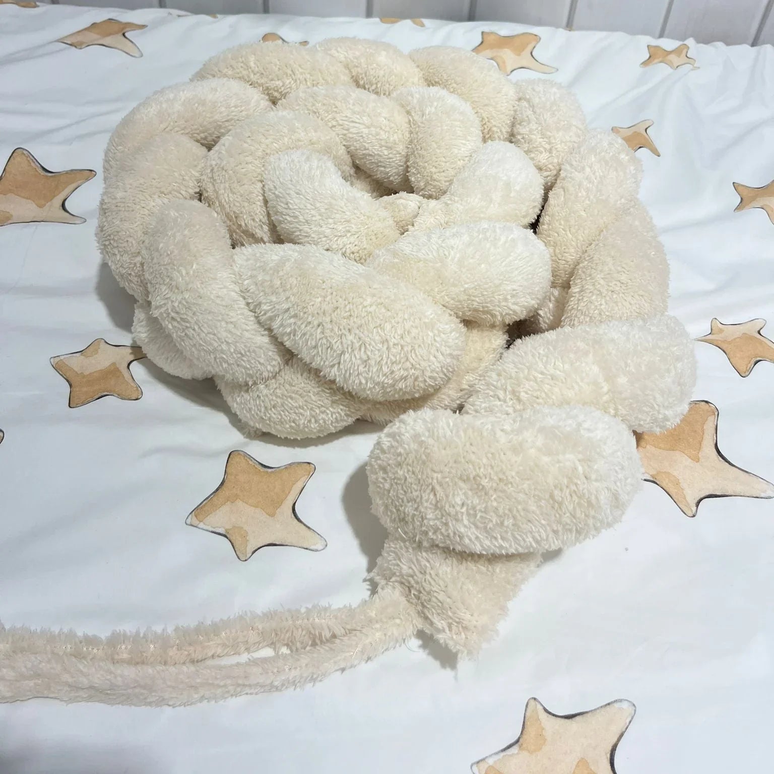 Trenza Protectora de Cuna y Cama en TEDDY Peluche Suave | Chichonera Artesanal