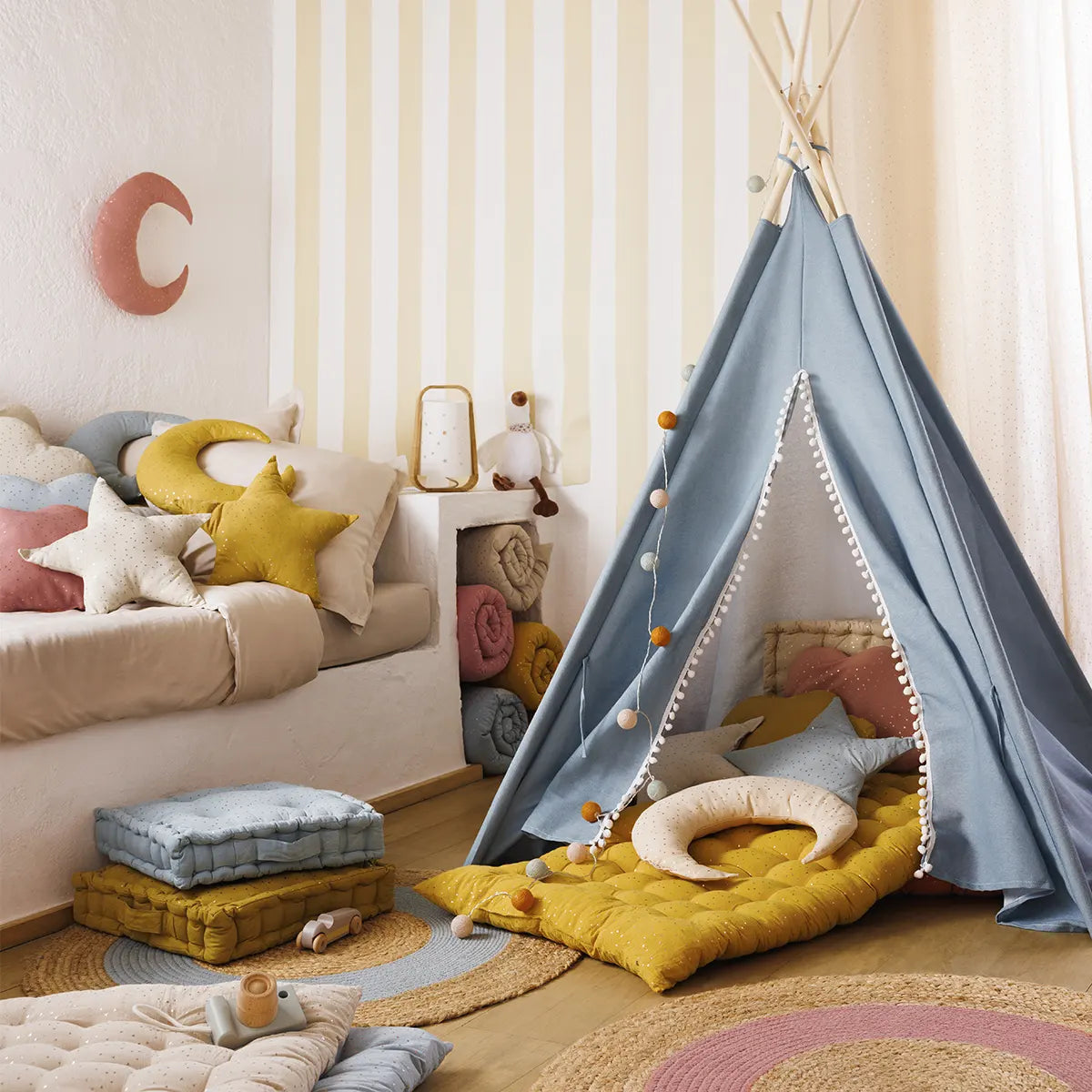 Blue teepee tent