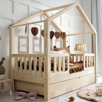 Cama casita montessori con cajón HUELVA · A MEDIDA - MINIPIU