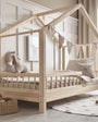 Cama casita montessori ALICANTE natural de pino macizo - MINIPIU