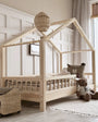 Cama casita montessori ALICANTE natural de pino macizo - MINIPIU