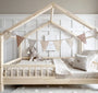 Cama casita montessori ALICANTE natural de pino macizo - MINIPIU