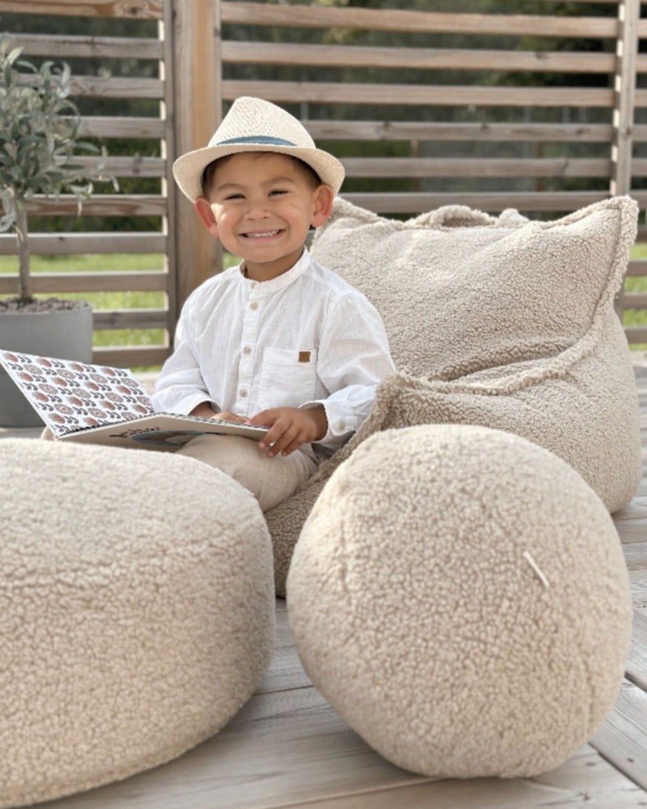 Cojín pelota beige