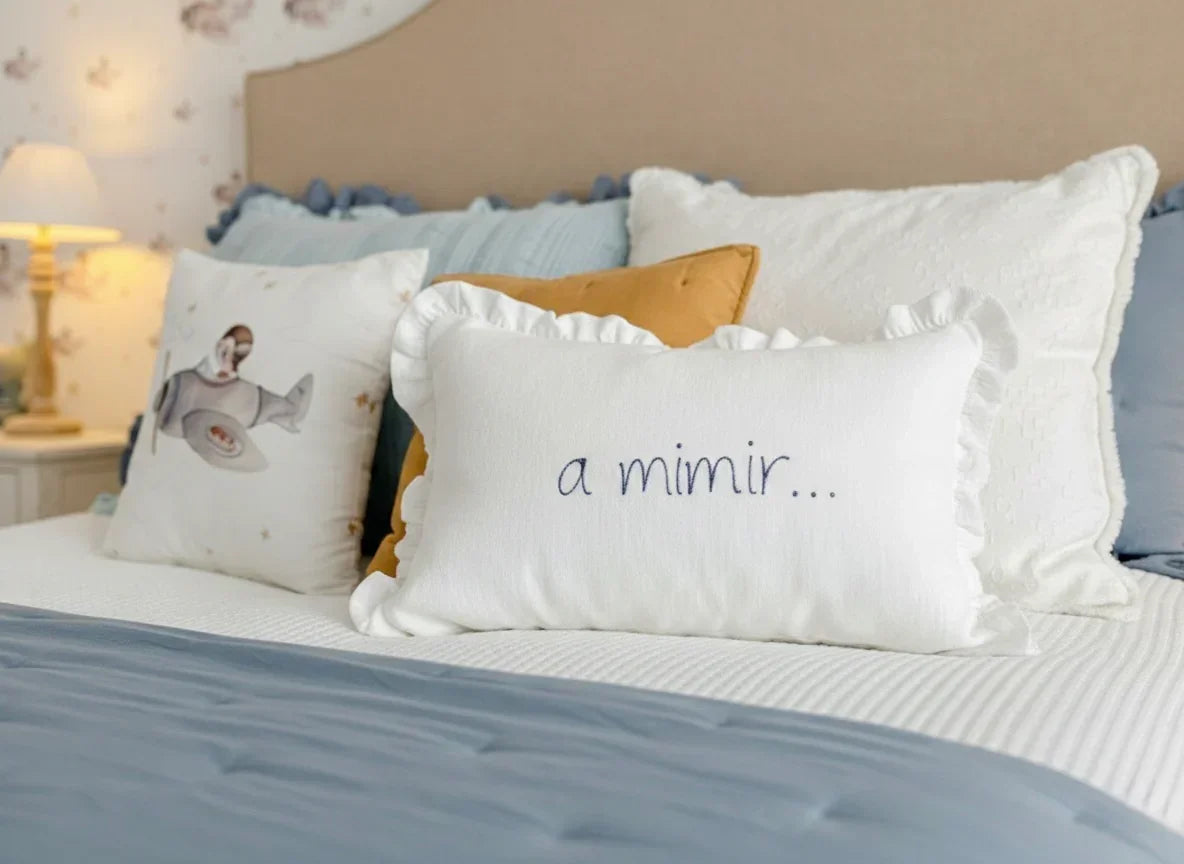 Cojín Personalizado "A Mimir" - Bordado Artesanal