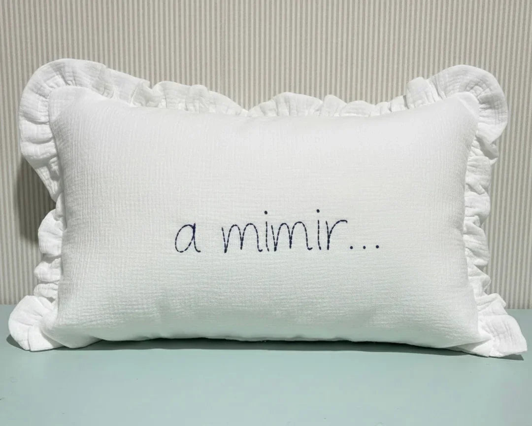 Cojín Personalizado "A Mimir" - Bordado Artesanal
