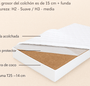 colchón cama montessori 15 cm