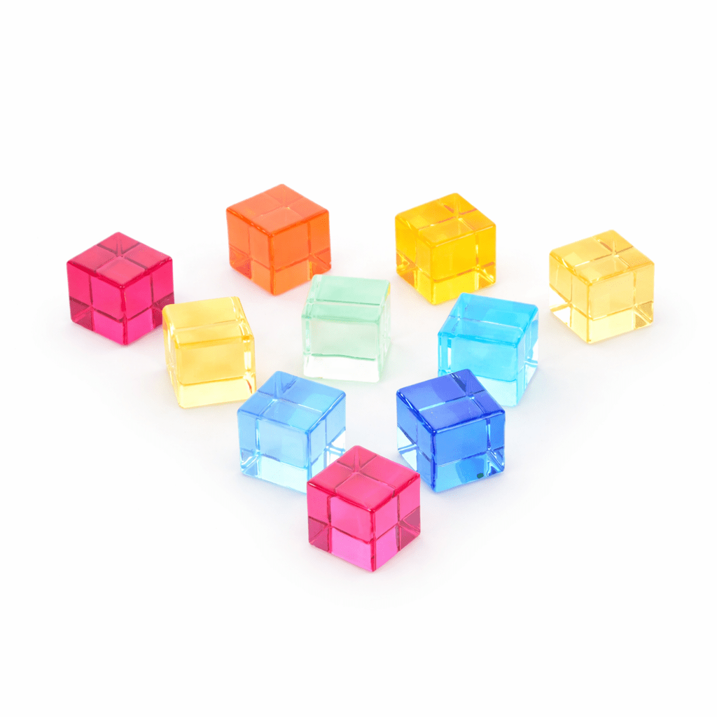 cubos de colores mesa sensorial