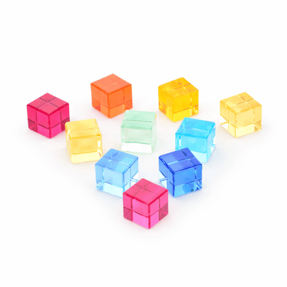 cubos de colores mesa sensorial