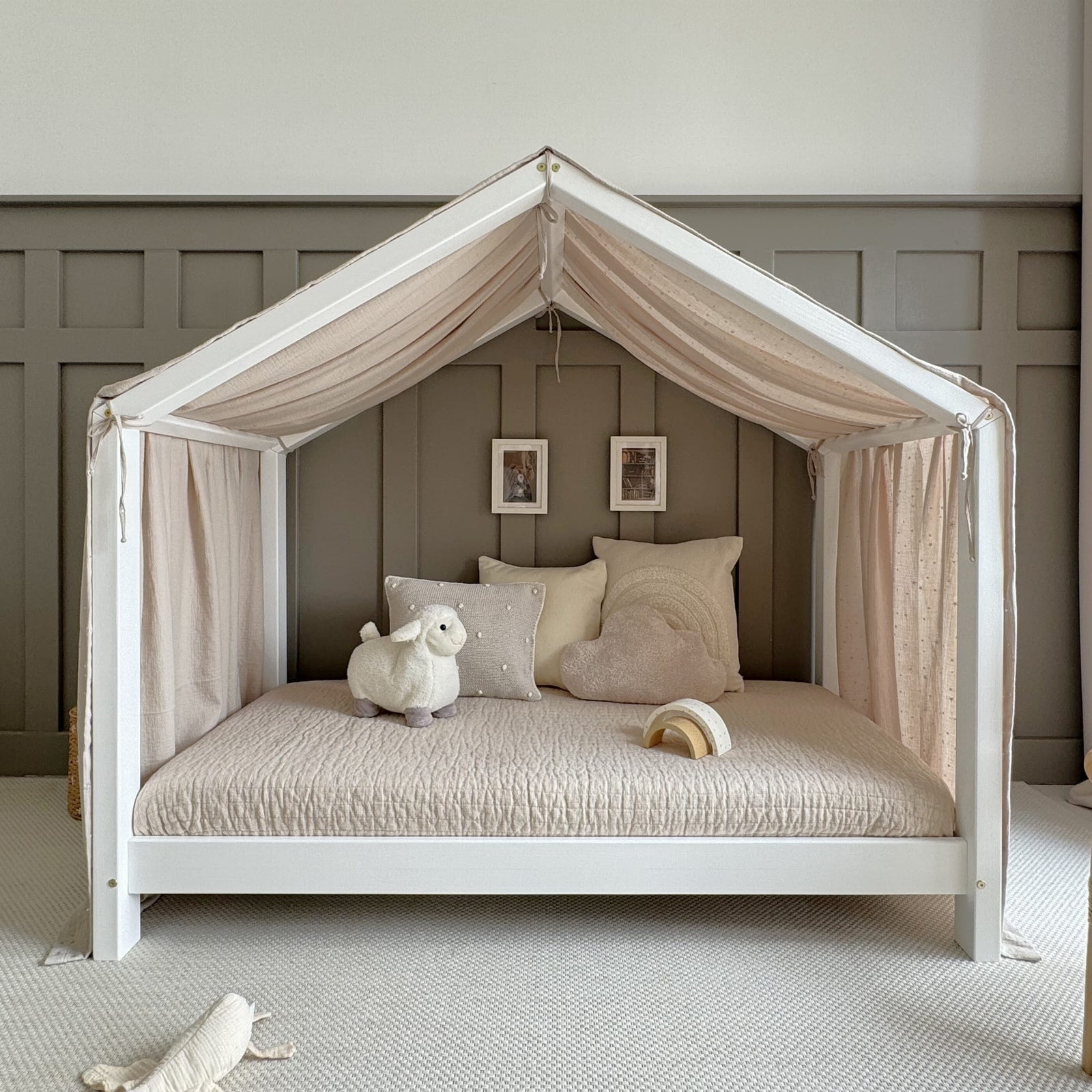 Dosel / tela de muselina cama montessori infantil ✨