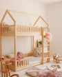 Litera casita montessori PAMPLONA 90 X 190, de pino macizo - MINIPIU