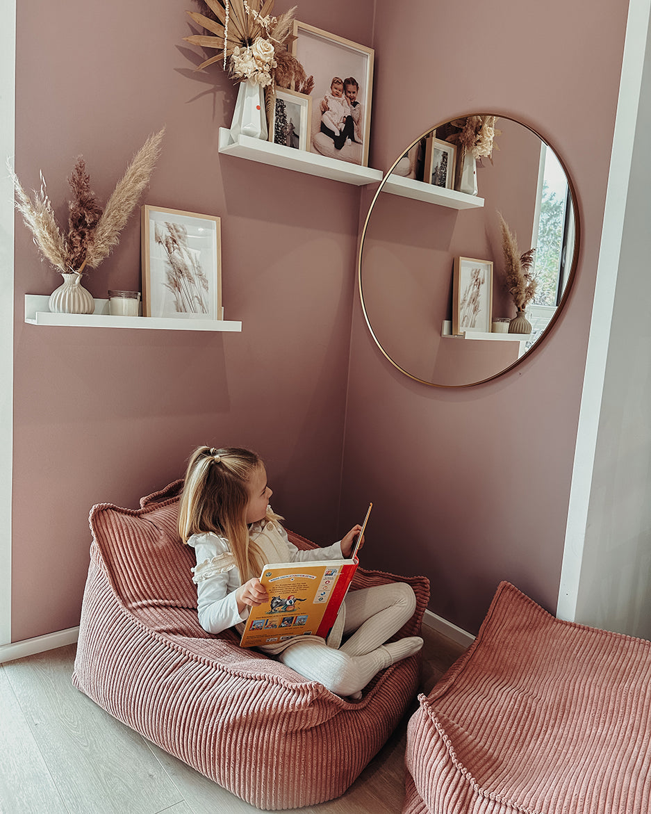 Puff asiento rosa