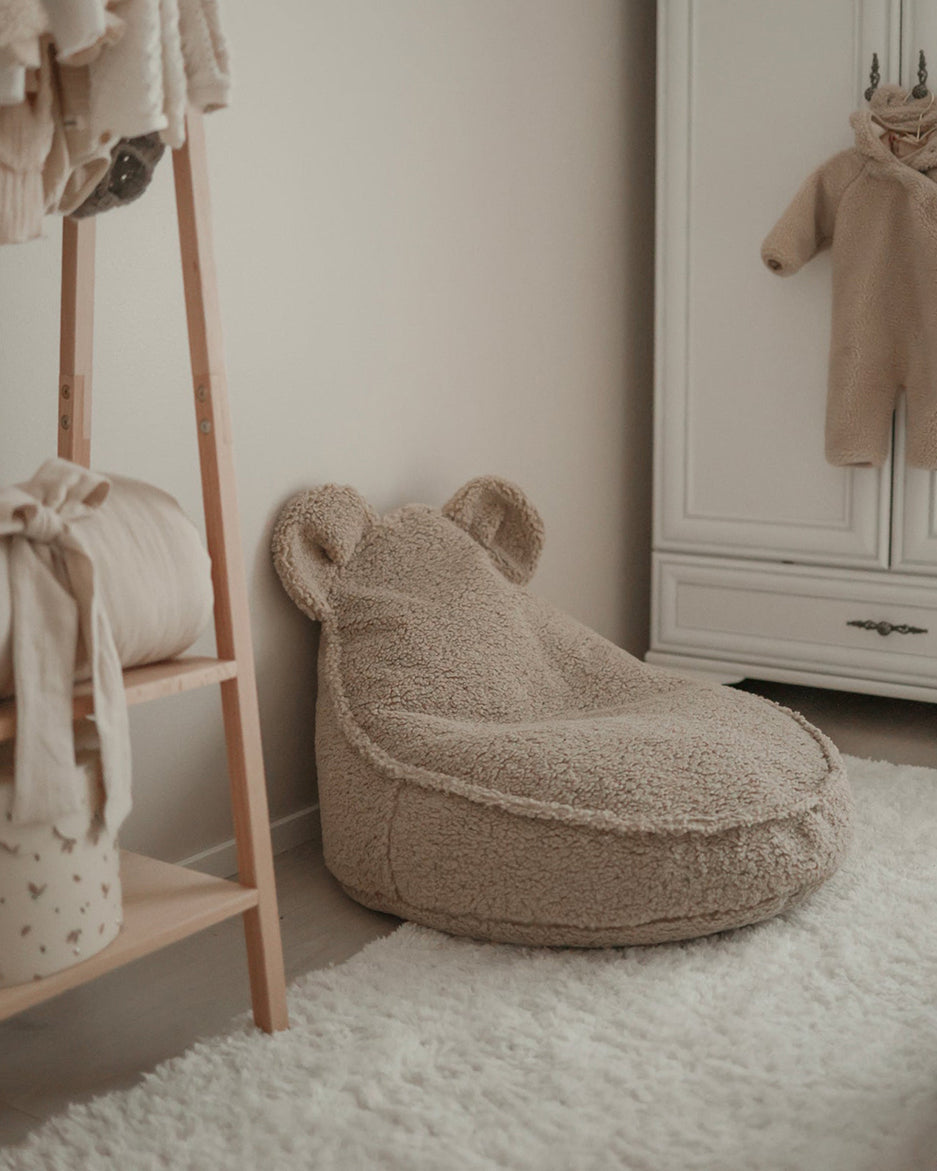 Pouf ourson beige