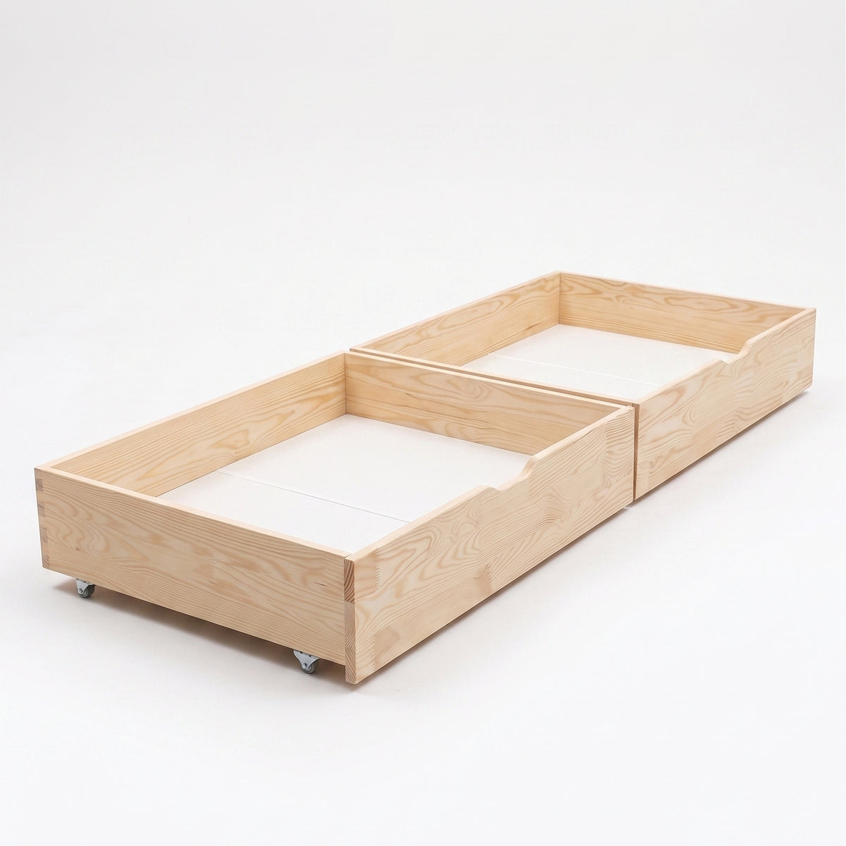 Dos cajones de almacenaje bajo cama Montessori evolutiva