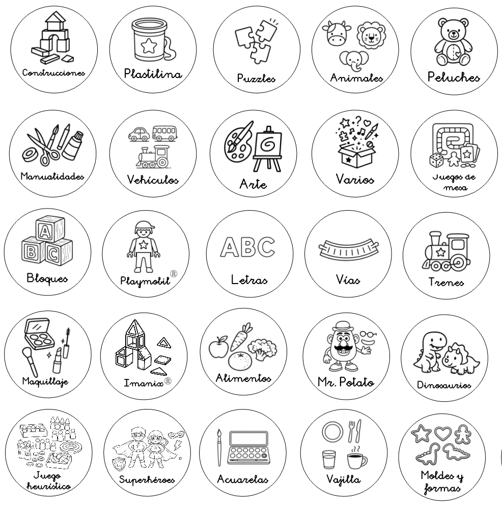 organizadores ciruculares habitacaión infantil orden