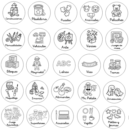 organizadores ciruculares habitacaión infantil orden