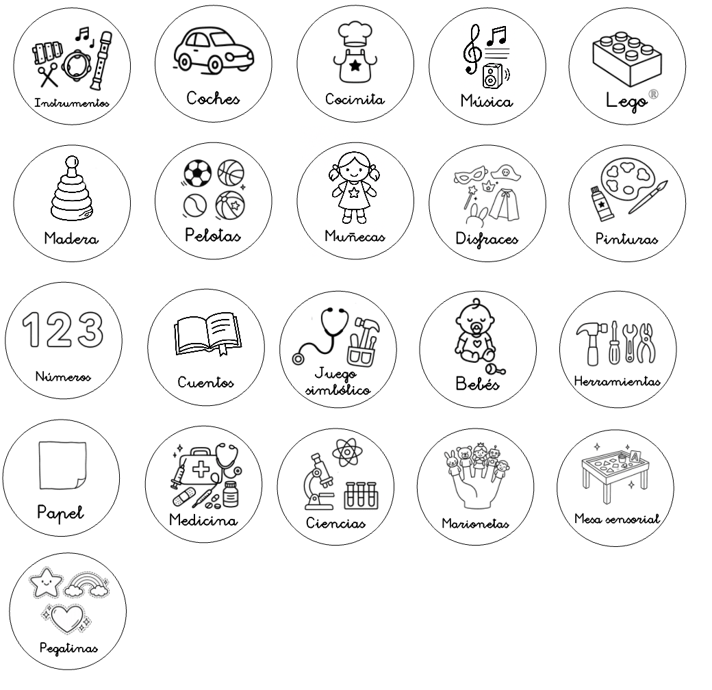 organizadores ciruculares infantil orden habitación