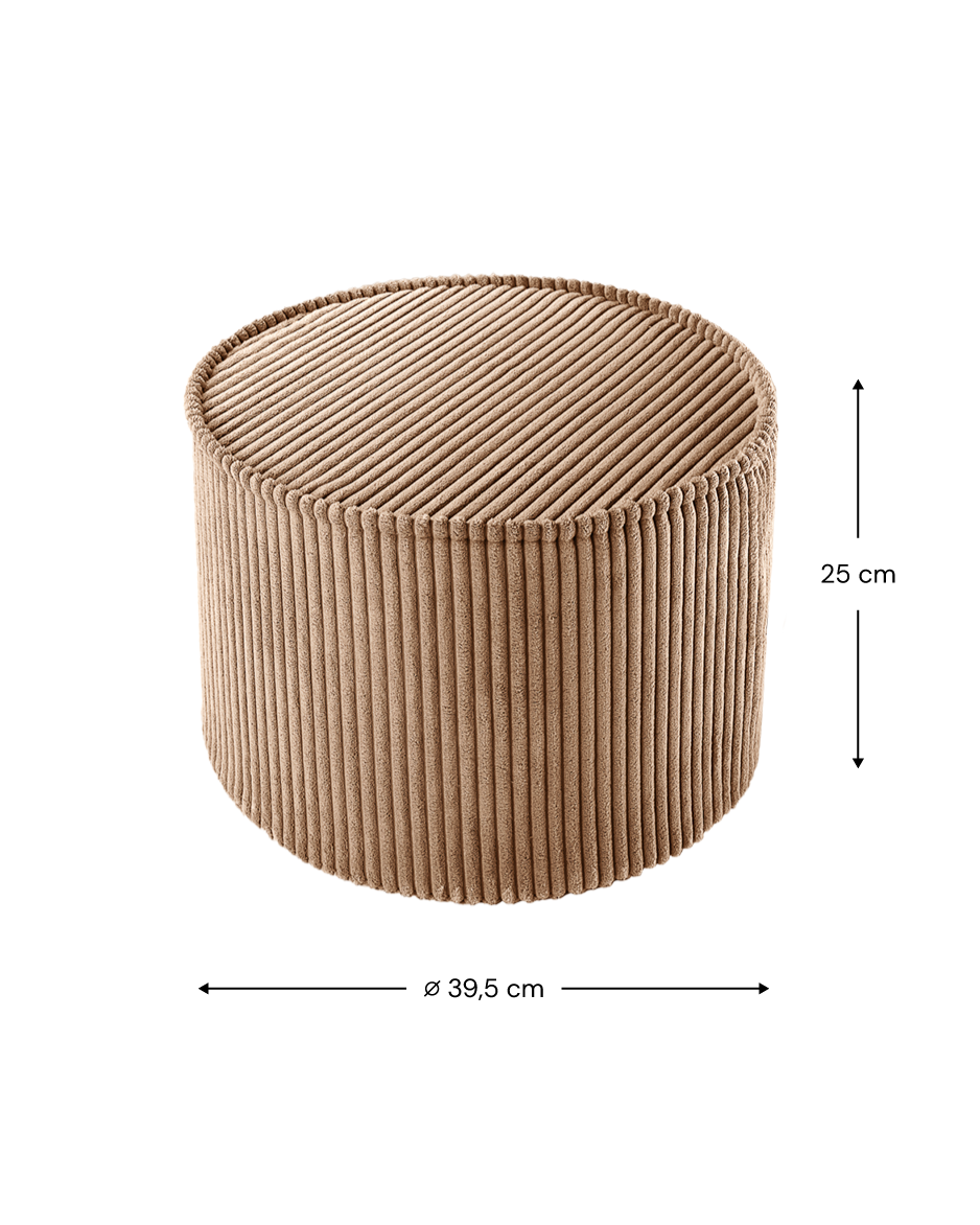 Pouf rond caramel