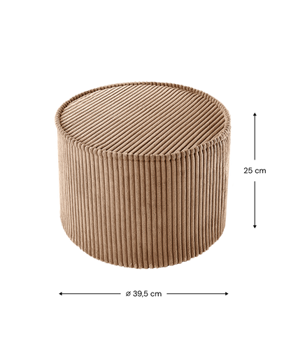 Pouf rond caramel