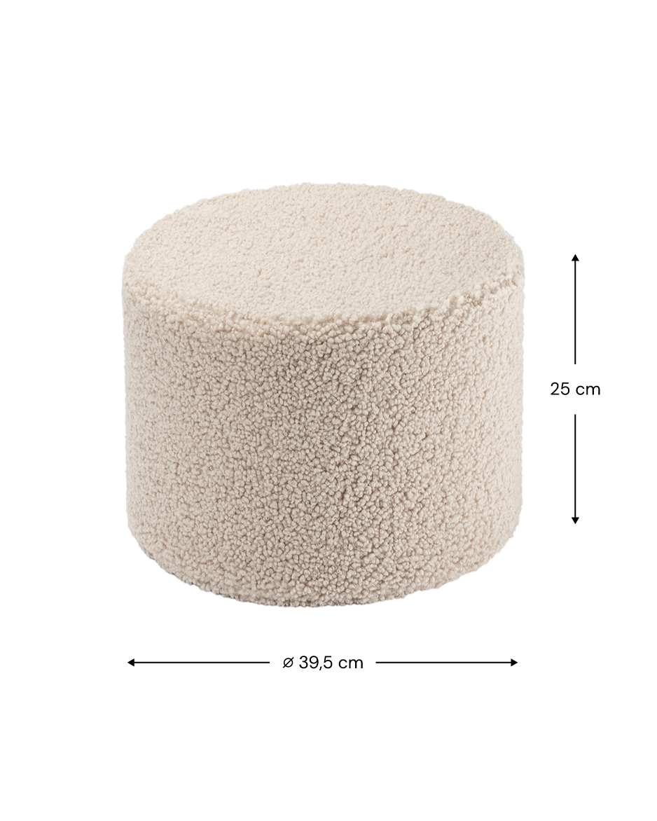 Pouf rond beige