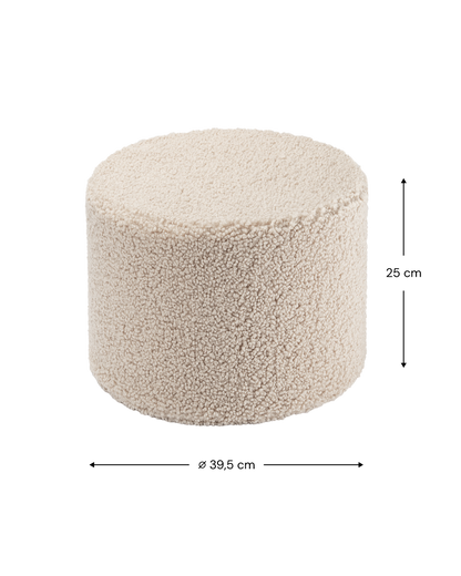 Pouf rond beige