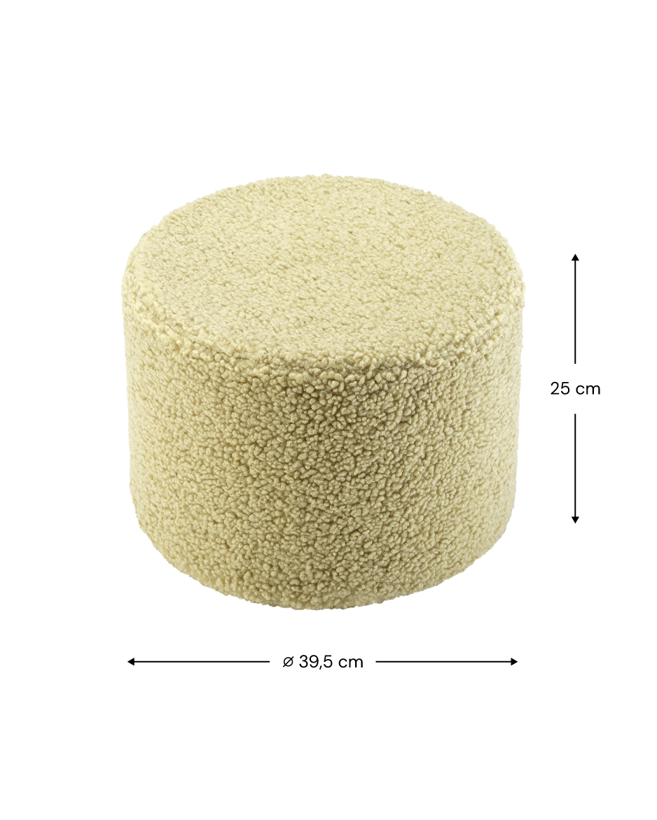 Runder Matcha-Pouffe