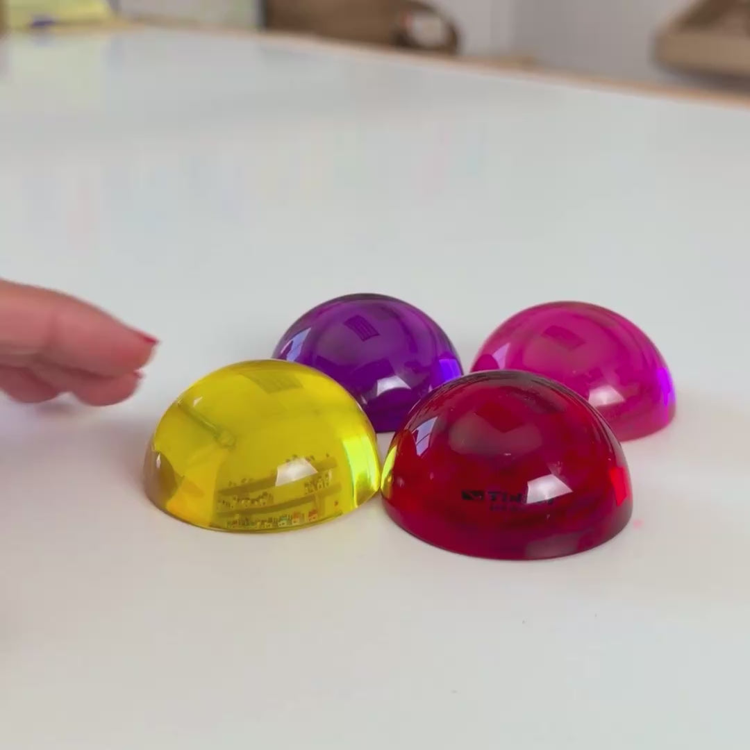 Translucent colored hemisphere