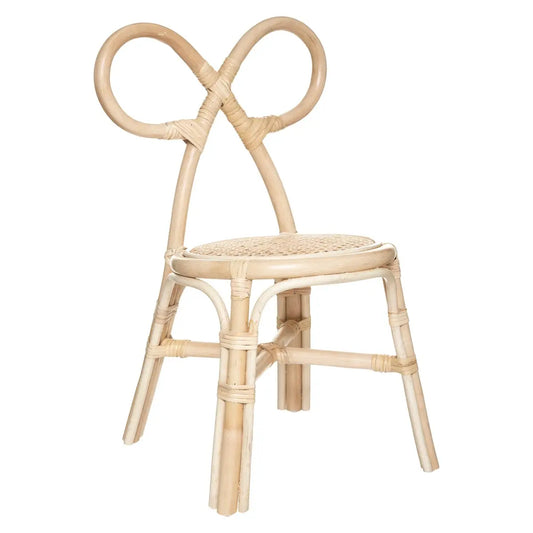 Rattan chair with bow