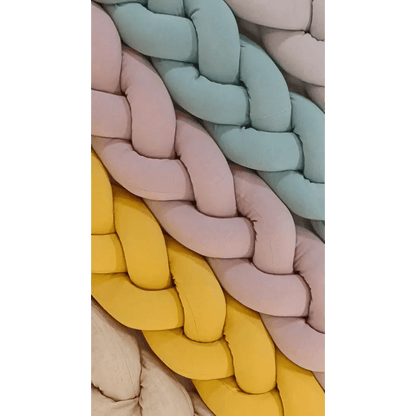 Trenza protector de cuna muselina beige 180cm - Seguridad y Comodidad para tu Bebé - MINIPIU
