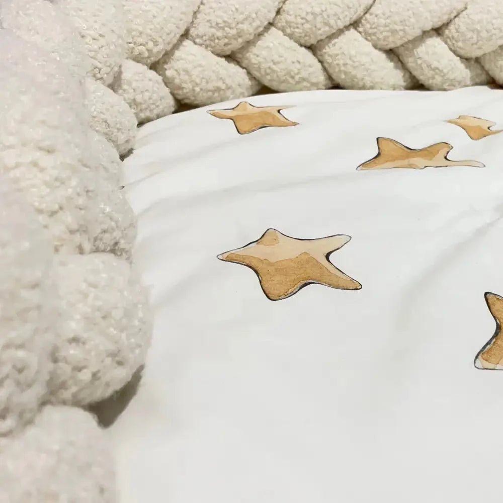 Trenza Protectora de Cuna y cama 200cm BOUCLE BLANCO - MINIPIU