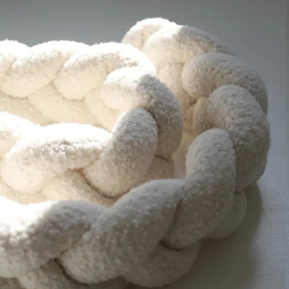 Trenza Protectora de Cuna y cama BOUCLE BLANCO