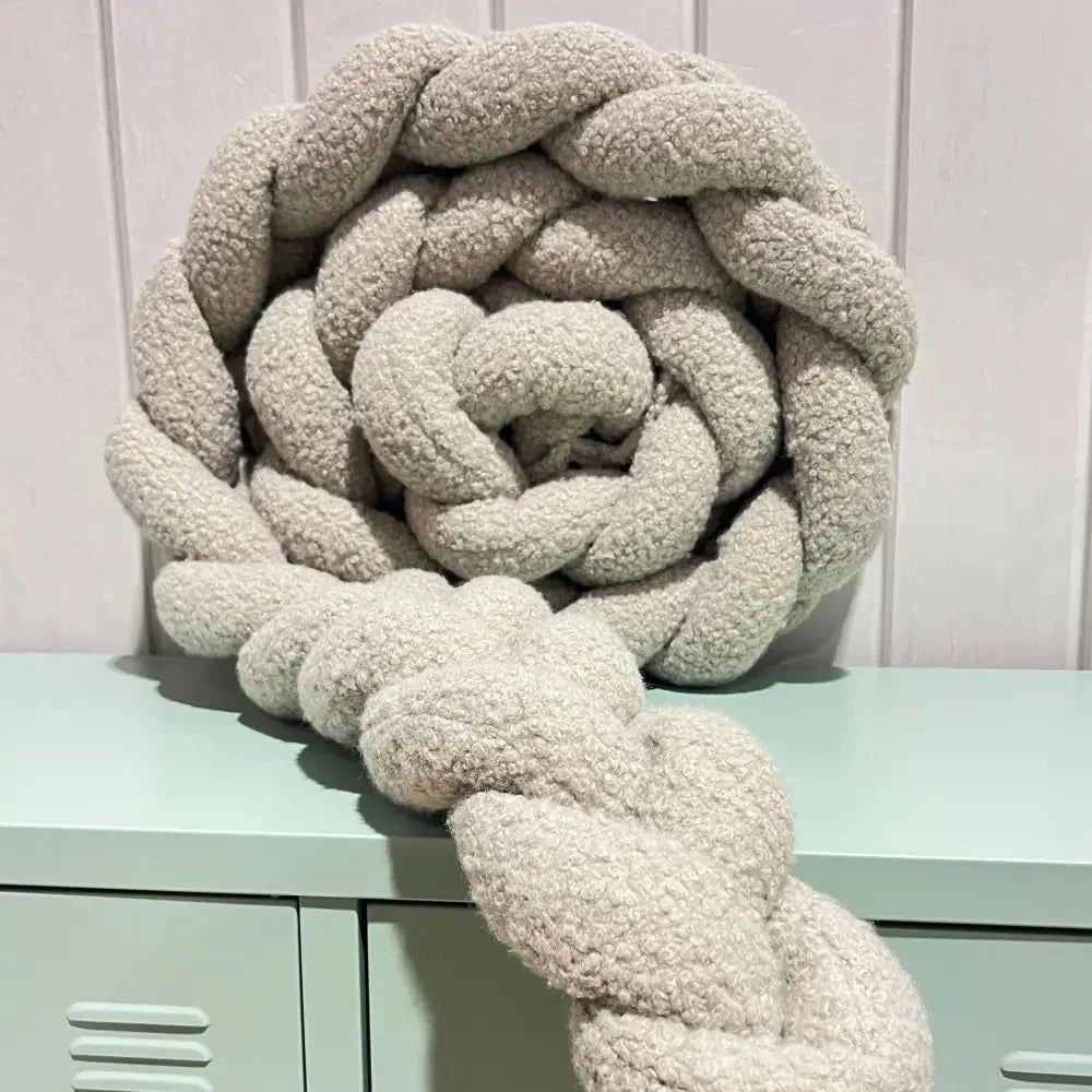 Trenza Protector de Cuna 200cm BOUCLE STONE - MINIPIU