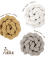 Trenza Protector de Cuna 200cm BOUCLE STONE - MINIPIU