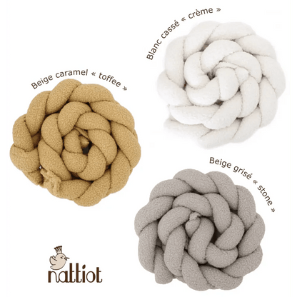 Trenza Protector de Cuna 200cm BOUCLE STONE - MINIPIU