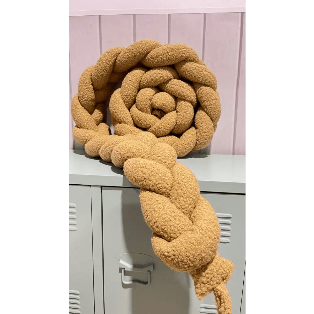 Trenza Protector de Cuna 200cm BOUCLE TOFFEE - MINIPIU