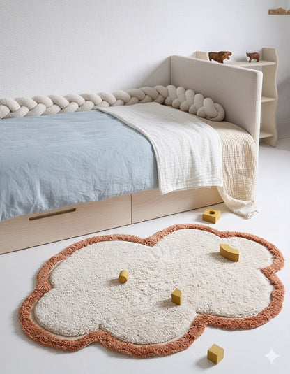 Trenza Protectora de Cuna y cama 200cm BOUCLE BLANCO - MINIPIU