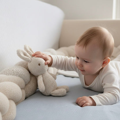 Trenza Protectora de Cuna y cama 200cm BOUCLE BLANCO - MINIPIU