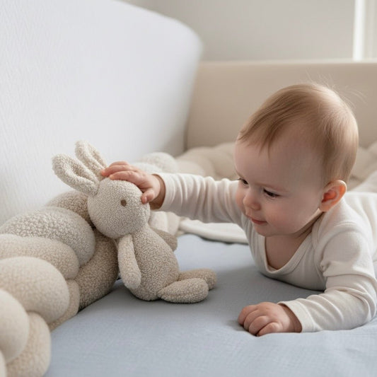 Trenza Protectora de Cuna y cama 200cm BOUCLE BLANCO - MINIPIU