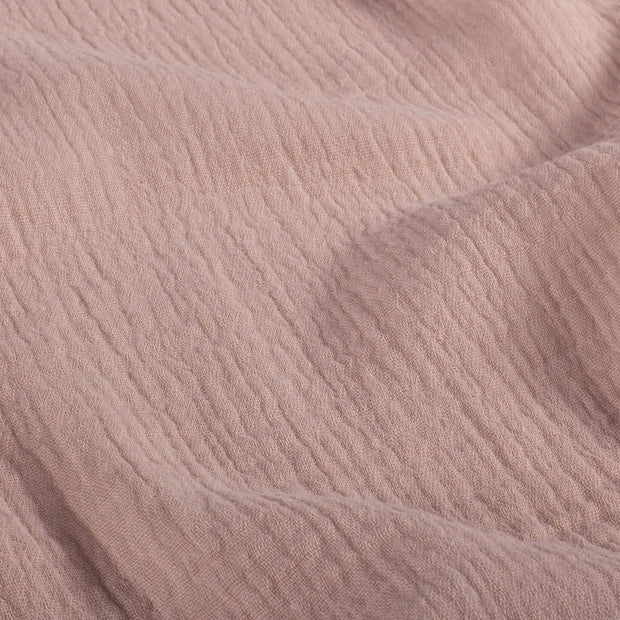Trenza protectora para cuna y cama artesanal MUSELINA ROSA