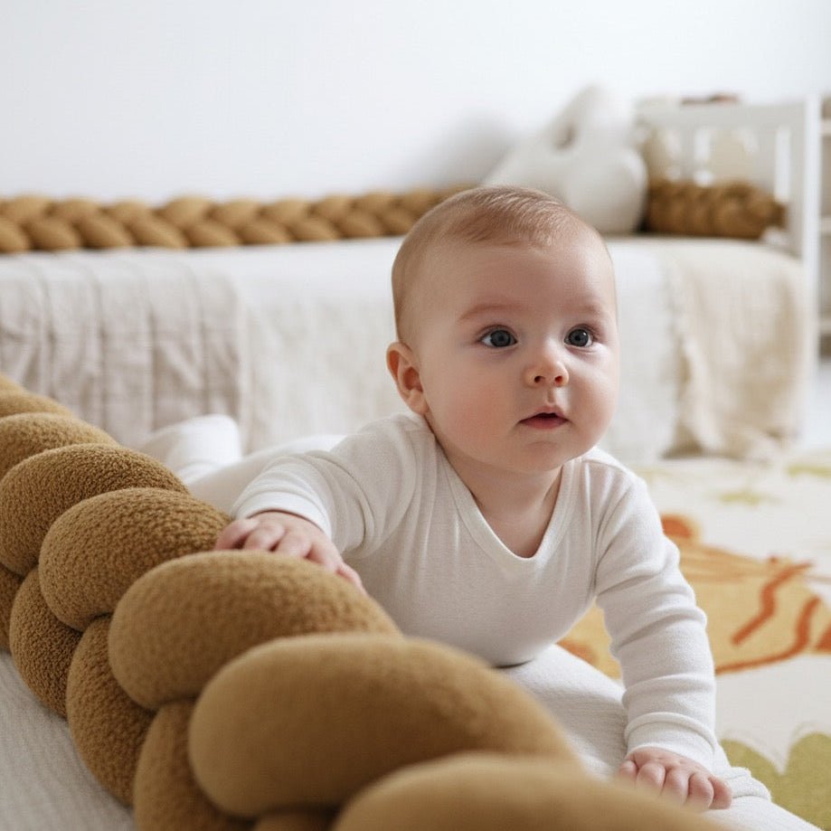 Trenza Protector de Cuna 200cm BOUCLE TOFFEE - MINIPIU