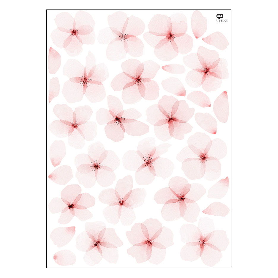 Watercolor cherry blossoms sticker