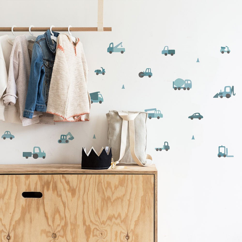 Adhesivo decorativo de tractores y excavadoras - MINIPIU