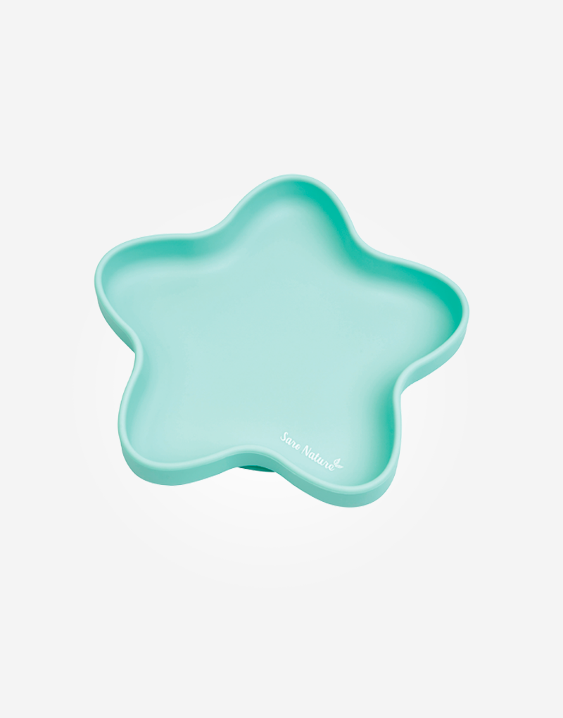 Star silicone plate with suction cup