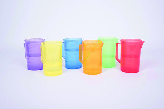 Translucent colorful jug