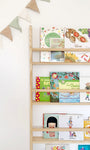 Librería montessori Lisa de madera maciza con 3 o 4 baldas - MINIPIU