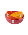 Conjunto 3 cestos de yute colores fuego - MINIPIU