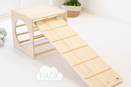 PACK Cube + Pikler-inspired ramp