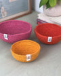 Conjunto 3 cestos de yute colores fuego - MINIPIU